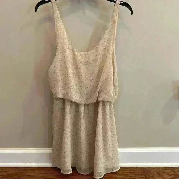 THML Womens Sleeveless Mini Boho Floral Lined Flowy SunDress Size Small - Picture 10 of 12